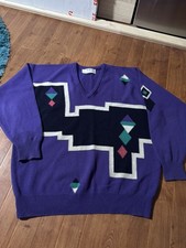 Pringle sports 80s Purple