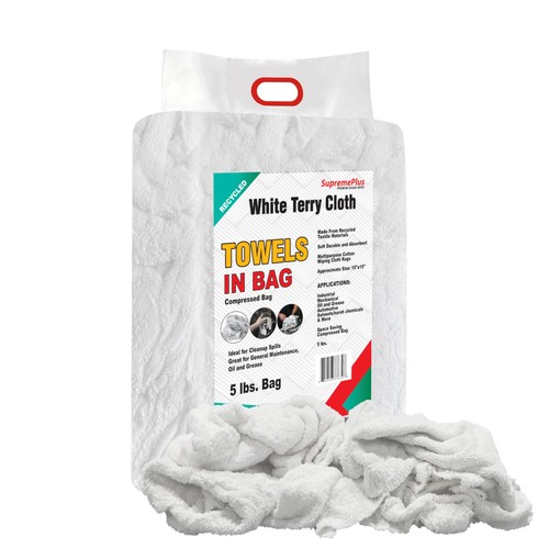 Recycled white terry - recycled, cloth