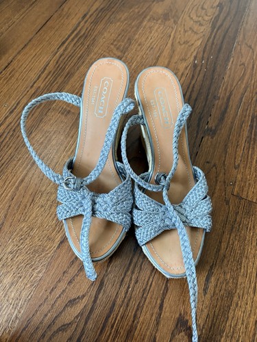 Coach wedge sandals - wedge, 6.5