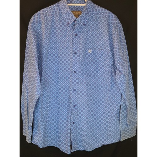 Ariat men blue diamond print - blue,