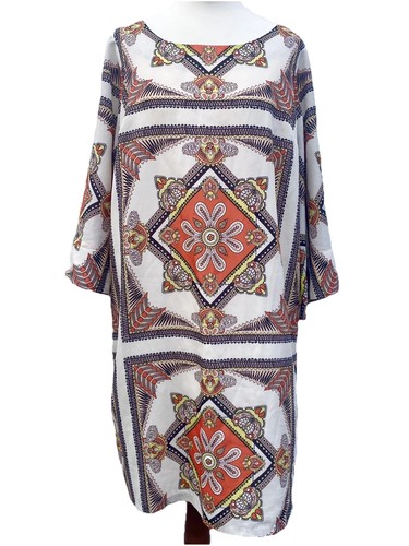 Biba dress cream orange - orange, brown