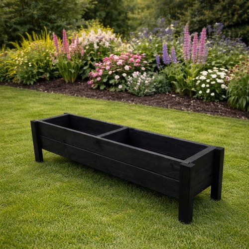 Long raised wooden - raised, garden
