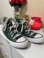 Dark Green Converse High Top All Stars - UK 3 - Stylish & Comfortable