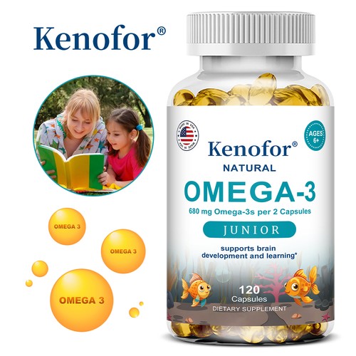 Junior omega 680mg supports - omega-3,