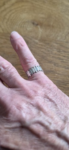 Stainless steel dress ring - steel,