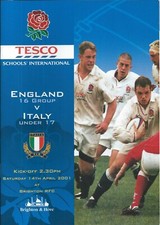 2001 ENGLAND SCHOOLS v ITALY
