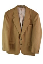 Christian Aujard Mens Camel Hair Blend Beige Brown Mens blazer Size 42