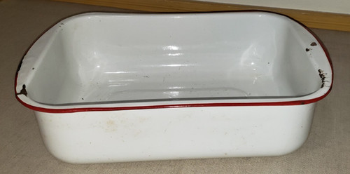 Vtg enamelware basin wash - basin,