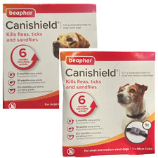 Beaphar Canishield Dog Flea & Tick Collar Small Medium Large Sized Dogs Choose