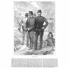 The Royal Irish Constabulary - Antique Print 1880