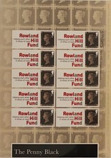 2016 Exclusive Smiler Rowland Hill Fund The Penny Black Only 100 Sheets Produced