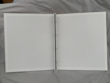 ARTIST Pina Zangaro Vista white linen PORTFOLIO STORAGE PRESENTATION BOOK 14x11