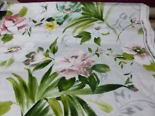 fabric remnant Nina Campbell 'Rosslyn' in aqua and pink 2.4m 