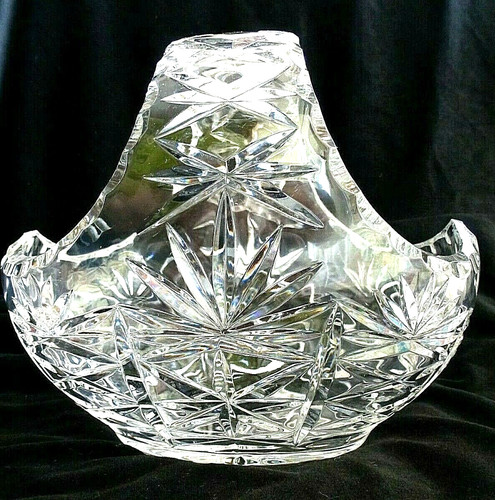 Cut glass fruit basket - basket., vase