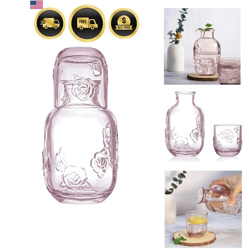 Rose embossed pink glass - rose,