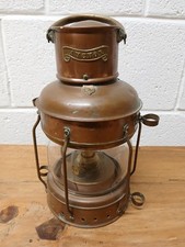 Vintage Nautical Ships Anchor Maritime Lamp Light Lantern  Copper Brass Oil