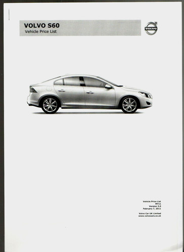 Volvo s60 specifications 2011 - volvo,