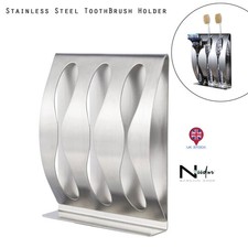 Stainless Steel Wall Mount Self-adhesive Toothbrush Holder Rack Bathroom Tools