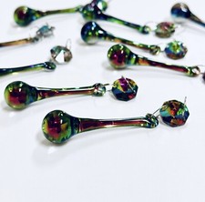 x6 Vitrail Rainbow Orb Chandelier Glass Droplets Light Parts Wedding Decor