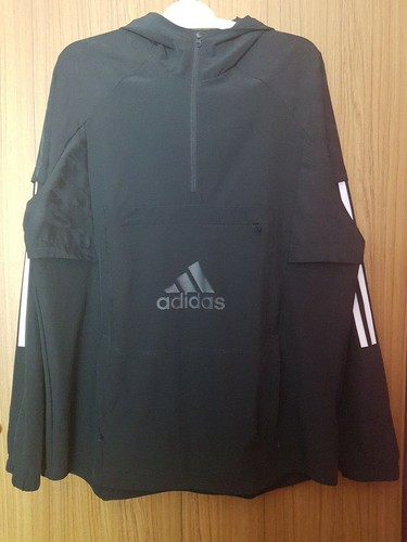 Adidas black white hooded 4 - adidas, black/white