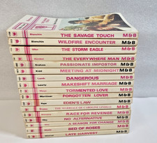 Job Lot 17 x Mills & Boon Romance Paperbacks – Vintage Pink Spines – Acceptable