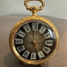 Vintage Mid-Century Swiss Made Bueche-Girod 69 Miniature Alarm Timepiece