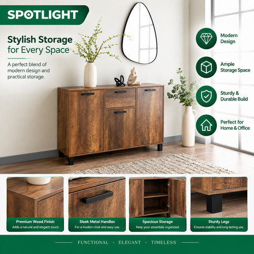 Wooden sideboard cabinet - wooden,