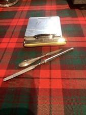 Antique 3 Piece Sterling Silver Manicure Set. Not Matching. 65 Gm Total Weight.