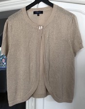 Debenhams Ladies Gold Sparkly Bolero Size 16