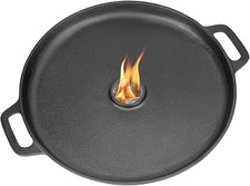 Onlyfire 35cm Round Cast Iron Griddle Pan Handles Grill Plate Rocket Stoves
