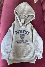 NYPD XS Grey Children’s Hoodie Jumper 60% Cotton 2 Year Old