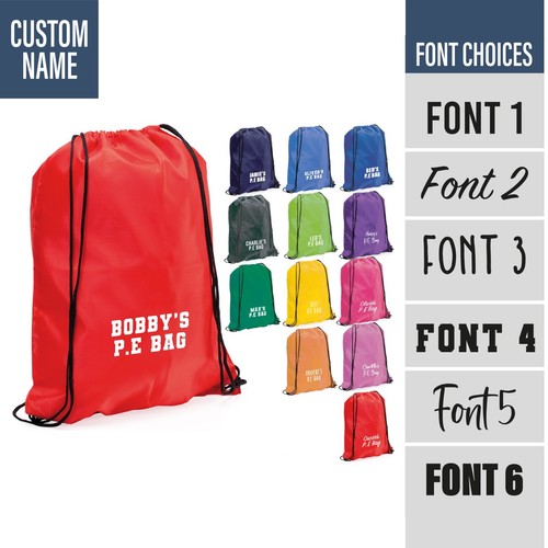 Personalised nylon drawstring - personalised,