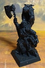 Warhammer Fantasy Metal Empire Ulric Warrior Priest on Foot Base Painted Black