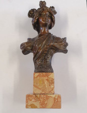 Art Nouveau spelter bust