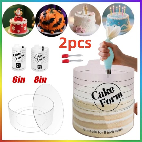 2pcs acrylic cake mold - mold, round