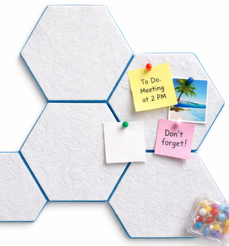 Hexagon felt pin board set - hexagon,