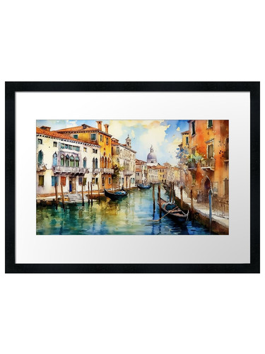 Venice watercolor framed - in,
