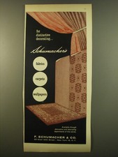 1961 Schumacher Fabric, carpet and Wallpaper Advertisement
