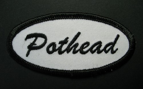 Vintage pot head badge - badge, stoner