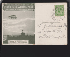 GB KGV 1911 Sept 9th First Flight Advert Cover UK Aerial Post Windsor Grey #1