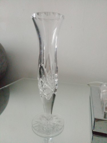 Clear glass flower vase - clear,