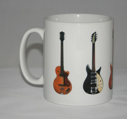 John lennon guitar mug - guitar, mug.