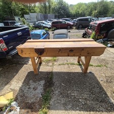 Vintage Wooden Workbench With