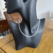 Men's 925 Sterling Solid Silver Cuban Curb Chain 46cm, 18 Inches Long 5mm Wide