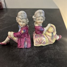 PAIR OF ART DECO BOY & GIRL