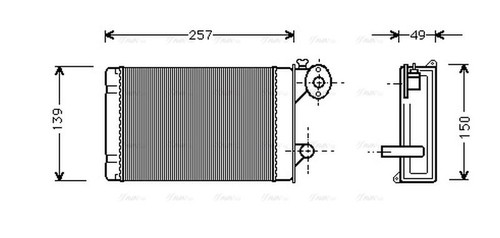 Ava cabin heater core vn6062 - ava,