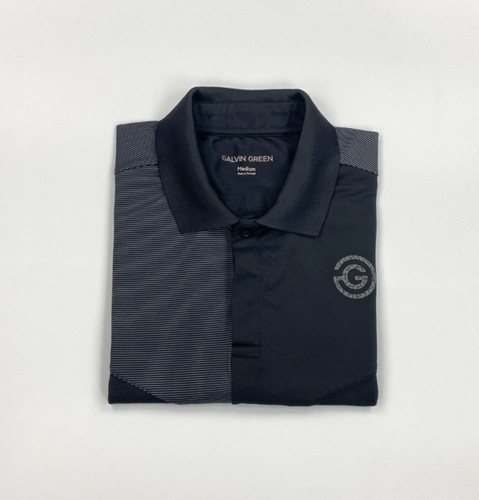 Men black galvin green polo - black,