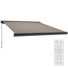 Outsunny DIY Retractable Canopy w/ Remote Grey, Refurbished