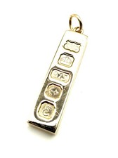 9ct Gold Ingot Pendant Solid