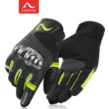 Mens Motorcycle Leather Gloves Hard Knuckle Riding MTB Motorbike Summer Breathe